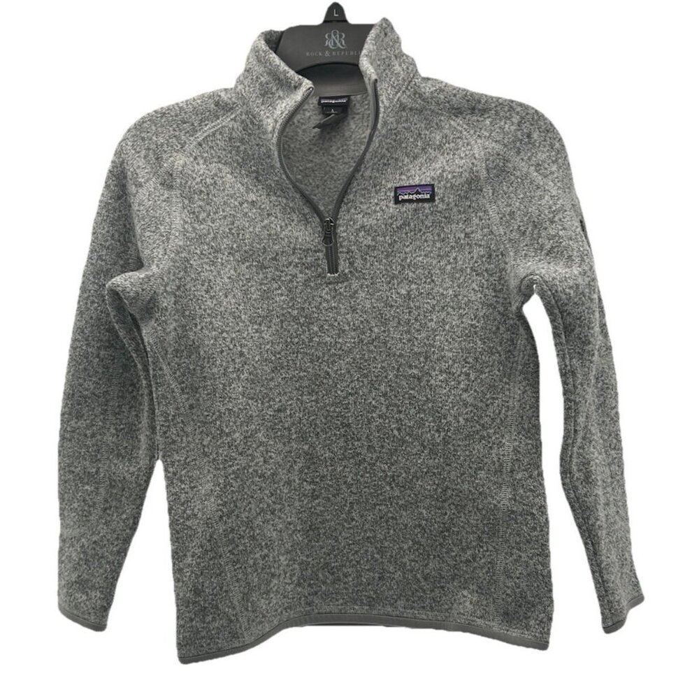Patagonia Child Better‎ Sweater Gray Quarter Zip Youth Size Large 12